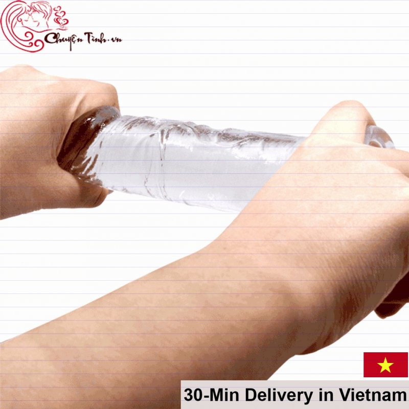 Transparent Wall-Mount Dildo Realistic Size No Vibration 