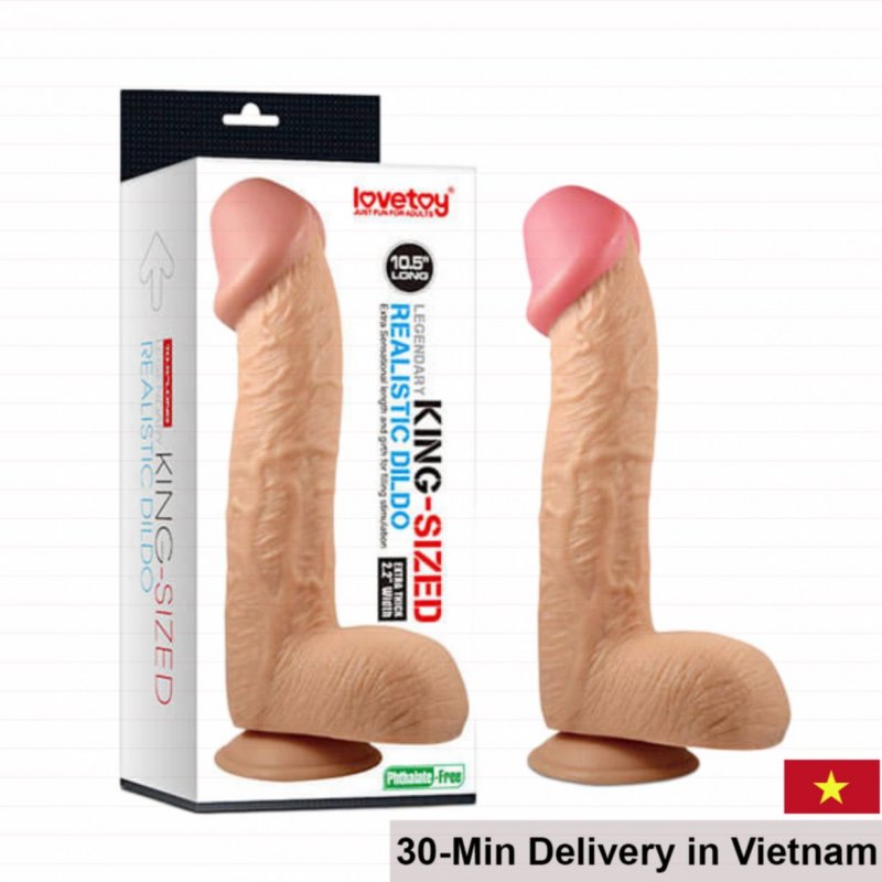 LoveToy King Size Extra Large Silicone Dildo 