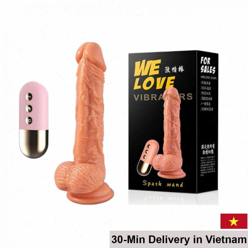 LiLo We Love Wall Mount Vibrating Dildo Heated 10 Modes 
