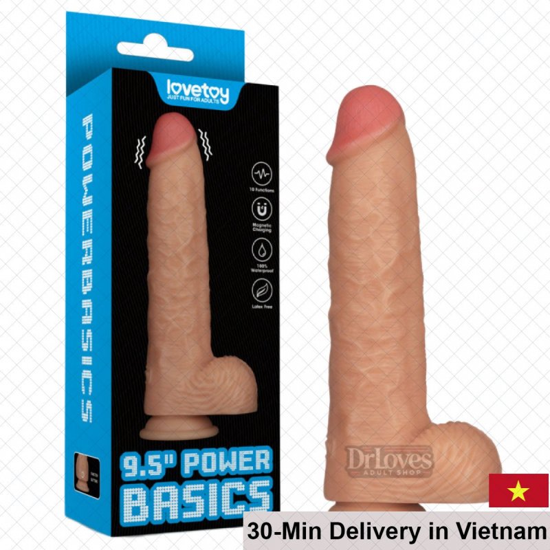 Lovetoy 9.5 Inch Power Basic Vibrating Dildo US 