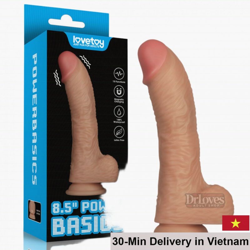 Lovetoy 8.5 Inch Power Basic Waterproof Vibrating Dildo 