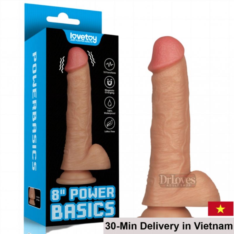 Lovetoy 8 Inch 10 Mode Rechargeable Male Vibrator 