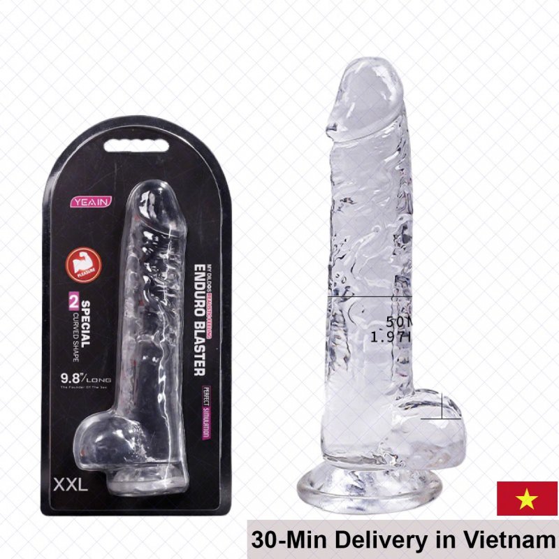 Yeain Enduro Blaster XXL Transparent Wall Mount Dildo 
