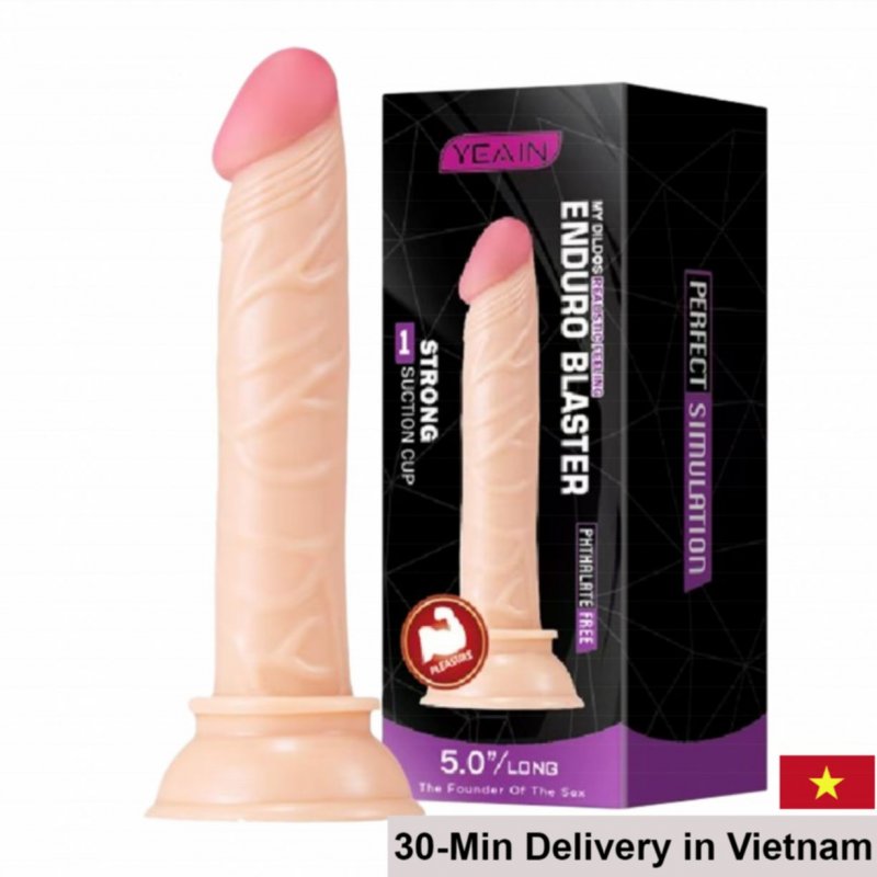 Yeain 5 Inch Waterproof Wall Mounted Soft Silicone Dildo 