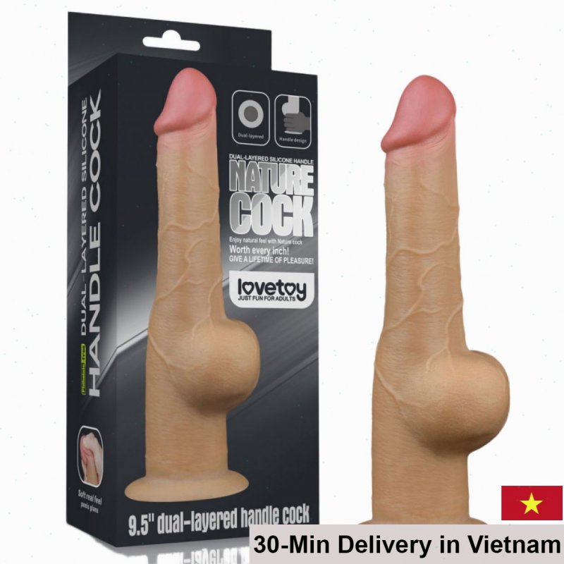 Lovetoy 9.5 Inch Wall Mounted Realistic Soft Silicone Ribbed Toy 