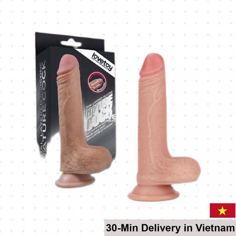 Lovetoy Nature Cock 7 Inch Wall Mounted Silicone Realistic 