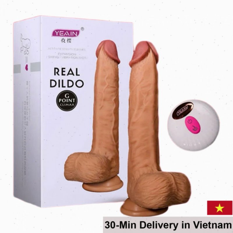 Yeain Real Dildo Heating Rotation Remote Control Toy 