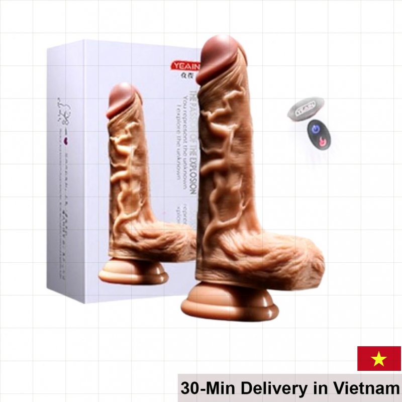 Yeain Warming Vibrating Spinning Remote-Controlled Silicone Dildo 