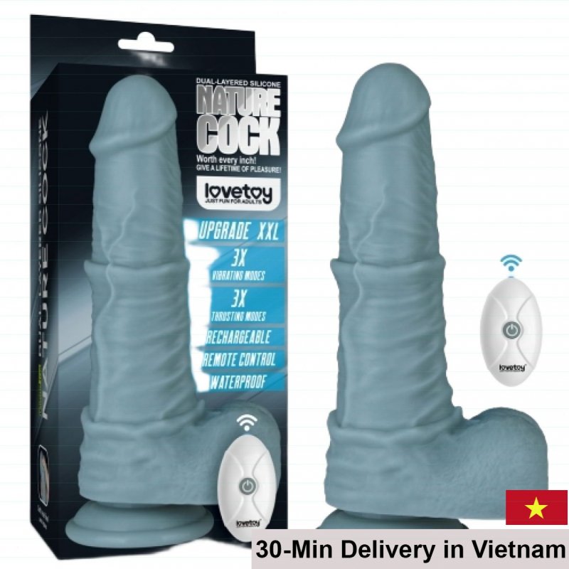 Lovetoy Giant Dual-Layer Remote Control Vibrating Cock 
