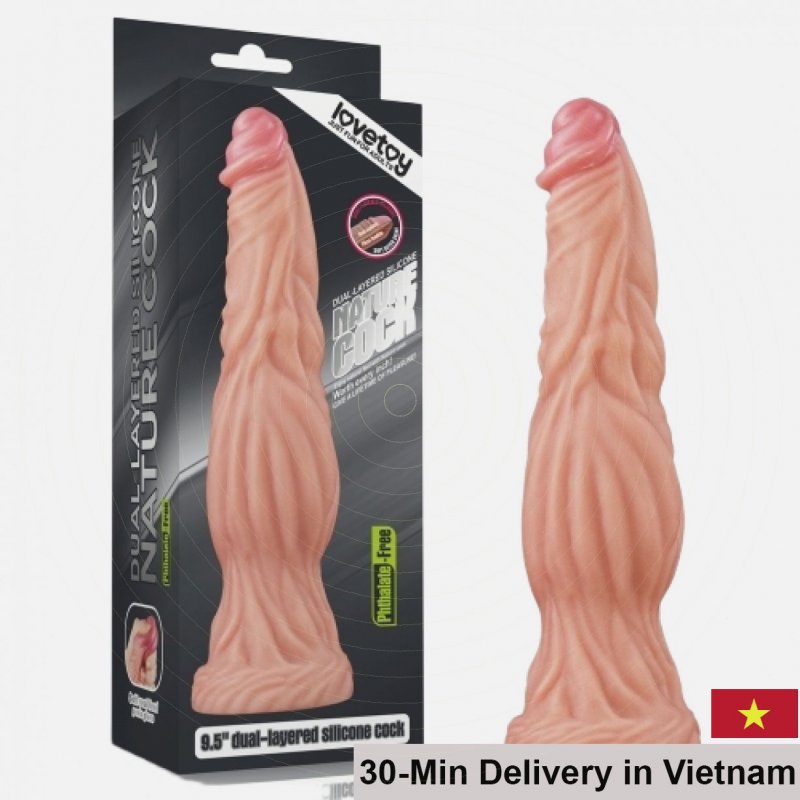 Lovetoy Nature Cock 9.5 Silicone Layered Realistic Dildo 