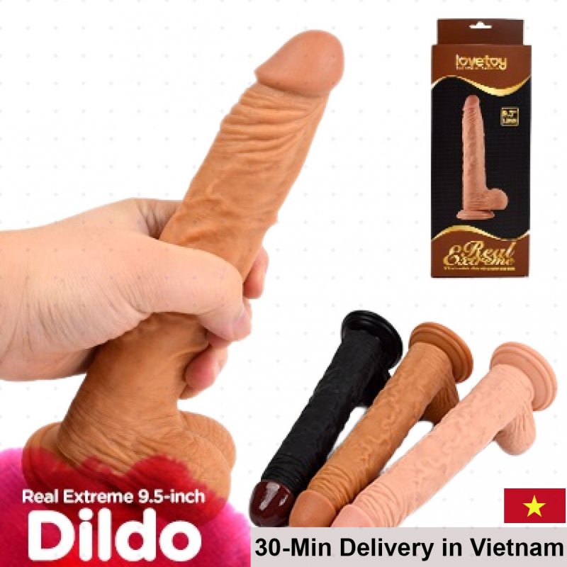 Lovetoy USA 9.5in Giant Silicone Dildo - Powerful Masturbation Aid 