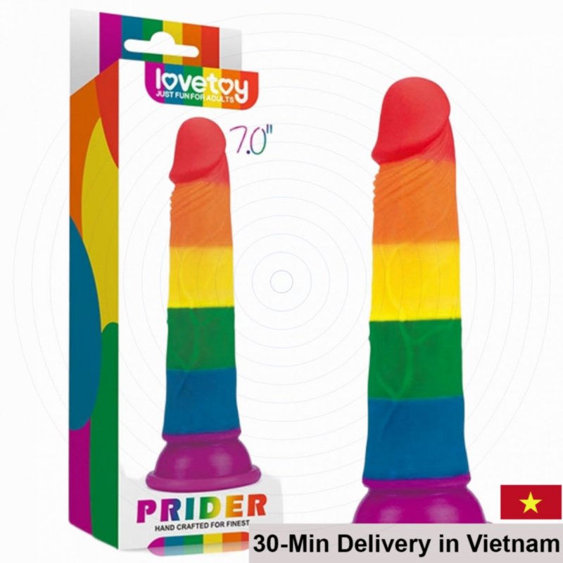 Lovetoy Prider 7in Wall Mounted Vibrating Silicone Dildo 