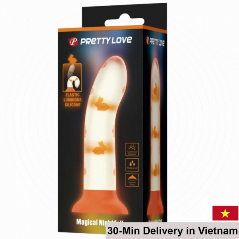 Prettylove Magical Nightfall Glow-in-the-Dark Silicone Dildo 