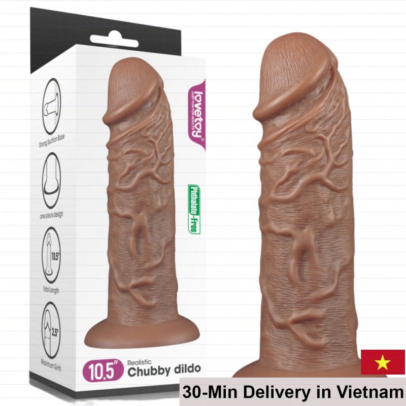 Lovetoy Chubby USA Huge Soft Silicone Wall-Mounted Dildo 