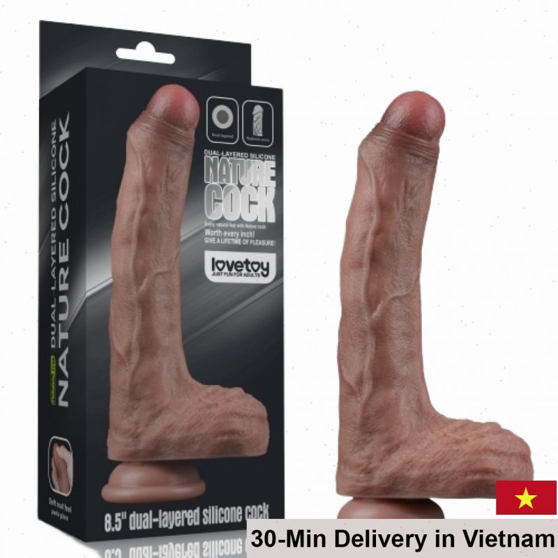 Lovetoy Nature USA Silicone Wall Dildo Soft 8.5in 