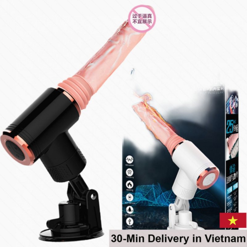 Dibe Wall-mount Automatic Heated Vibrating Suction Dildo 