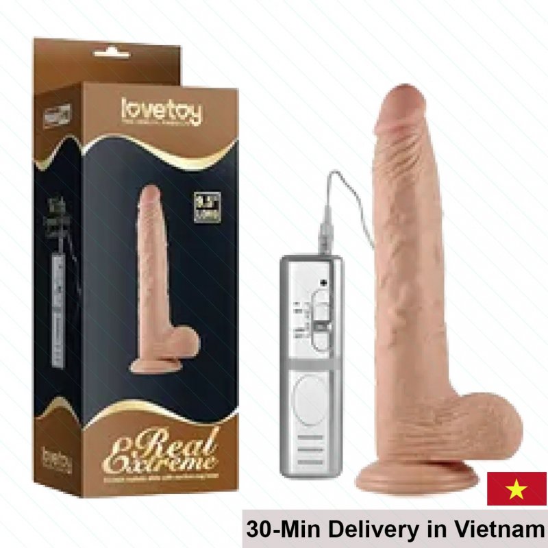 Lovetoy 9.5 Inch Realistic Flexible Skin-Like Dildo Toy 