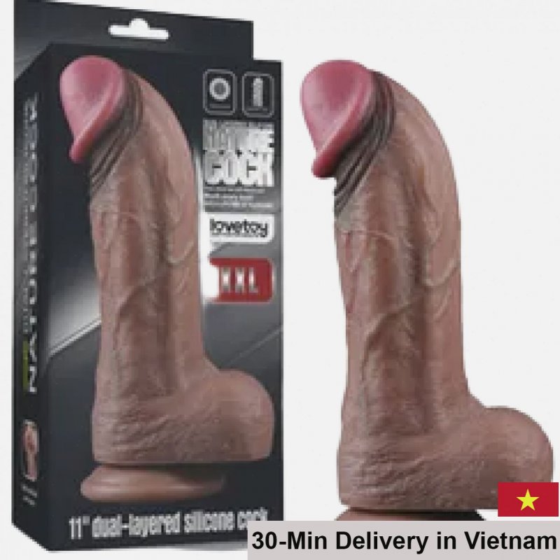 Lovetoy Layered Nature XXL Soft Silicone Dual-Layer Cock 