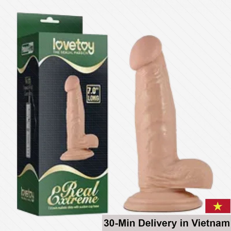 Lovetoy 7 Inch Realistic Vibrating Dildo – Multi-Speed 