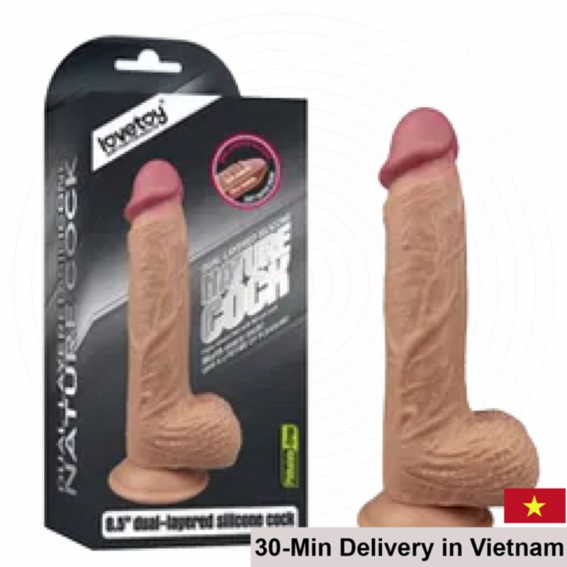 Lovetoy 8.5 inch Wall-Mount Silicone Dildo 
