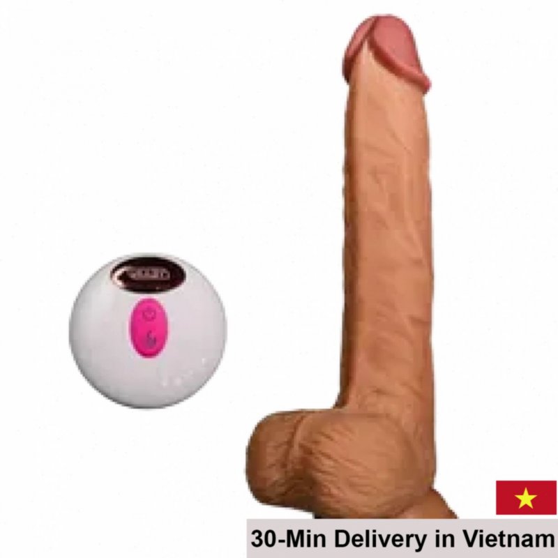Yeain Remote Controlled Vibrating Soft Telescopic Dildo Pleasure 