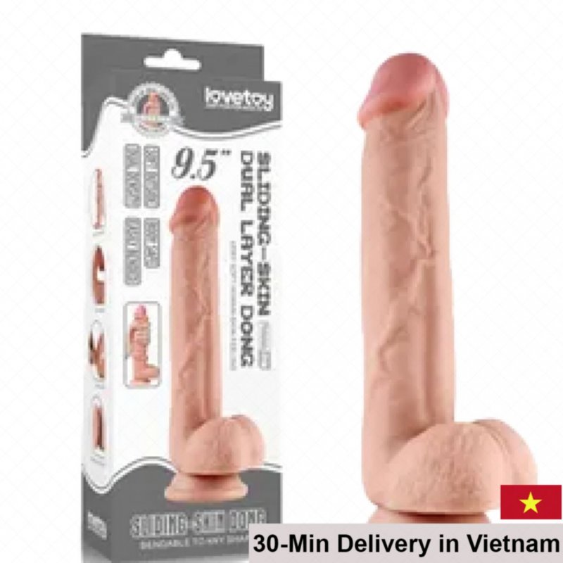Lovetoy 9.5 Inch Wall-Mounted Realistic Suction Dildo 