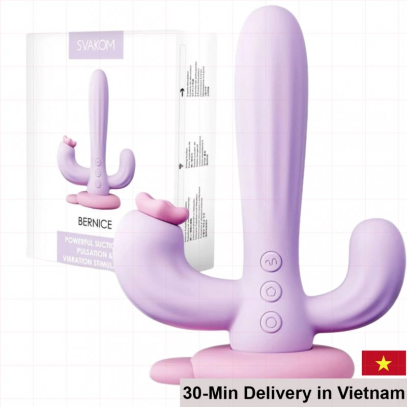 Svakom Bernice 3-Head Multi Stimulator US Made Silicone Toy 