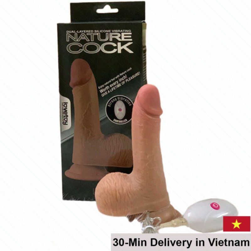 Lovetoy Luca super soft 16cm vibrating silicone dildo female 