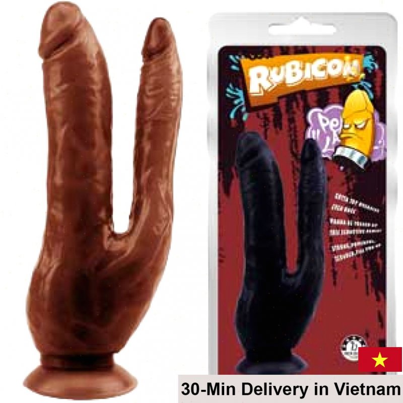 Dual-Ended Suction Wall-Mount Realistic Vibrator 