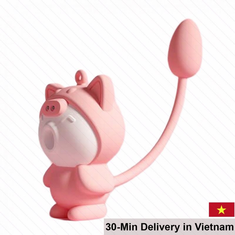 Libo Cute Cat Dual-Head Sucking Vibrator Female Massage Toy 