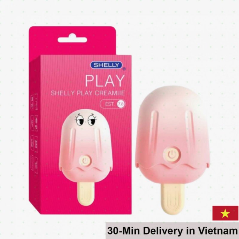 Shelly Play Creamiie Mini Suction Tongue Vibe Cute Ice Cream 