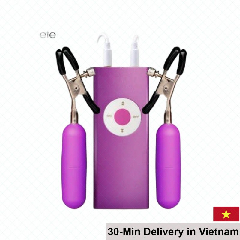 SHP990 Nipple Clamp Vibrator with 20 Modes, USB Rechargeable 