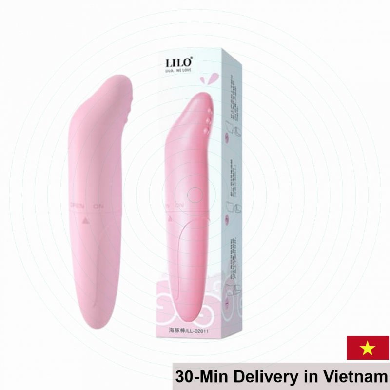 Pink Mini Dolphin Vibrator with Textured Head Powerful Vibes 