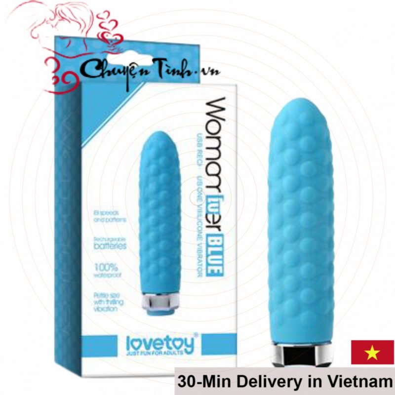 Lovetoy Blue 8 Mode Silicone Love Wand Highly Stimulating 