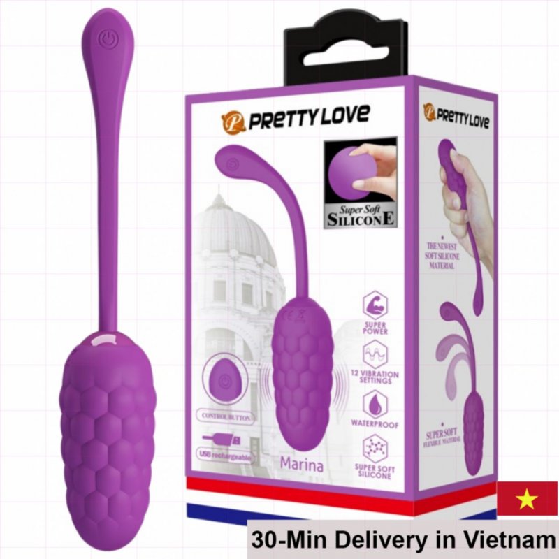 Prettylove Marina 12 Mode G-Spot Rechargeable Silicone Love Egg 