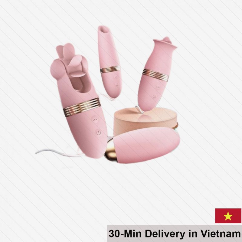 LiLo Triple Head Masturbation Egg Vibrator Licking Suction Combo 
