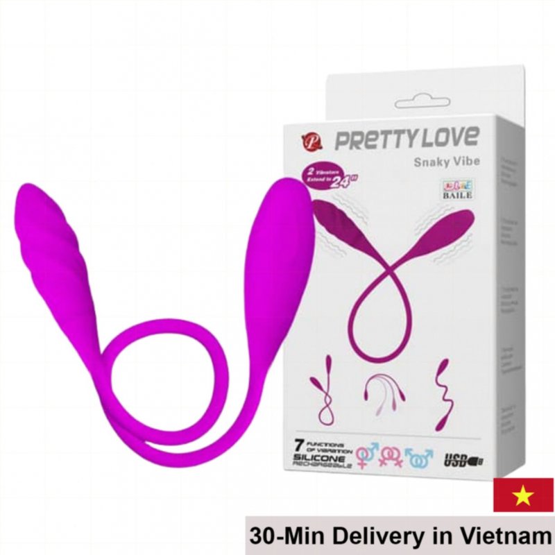 Pretty Love Snaky Vibe Double-Ended Rechargeable Waterproof Vibrator 