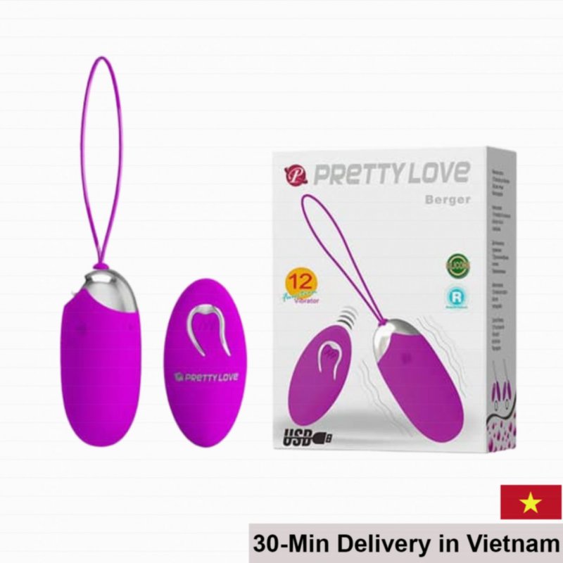 Pretty Love Berger Remote 12 Mode Smooth Egg Vibrator 