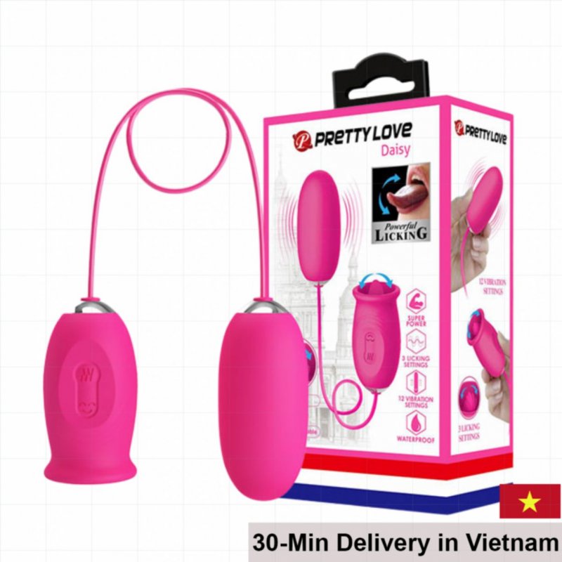 PrettyLove Daisy 12 Mode Vibrating Egg with Tongue 