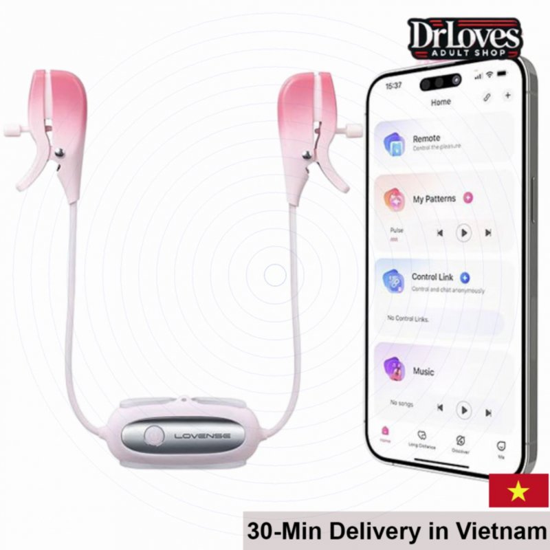 Lovense Gemini Pinching Nipple Vibrator App Controlled 