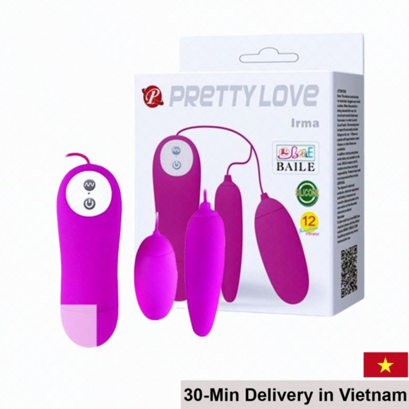 PrettyLove Irma Dual-Head Silicone Vibrating Egg 