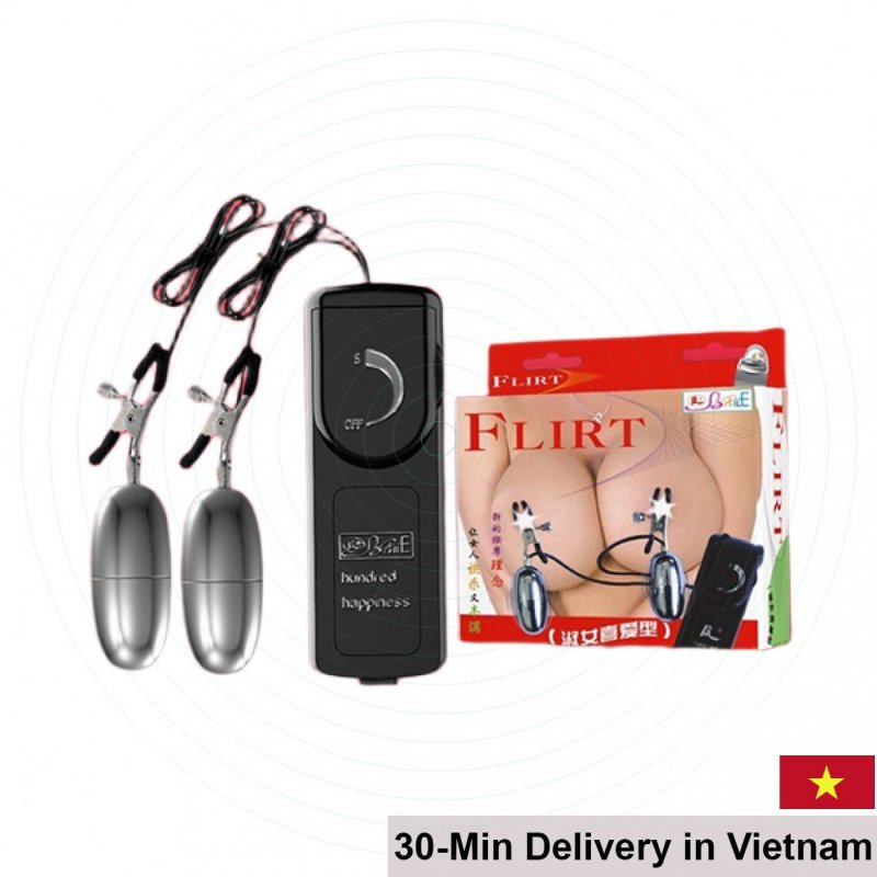 Double Vibrating Egg with Nipple Clamps Exciting Couples Toy 