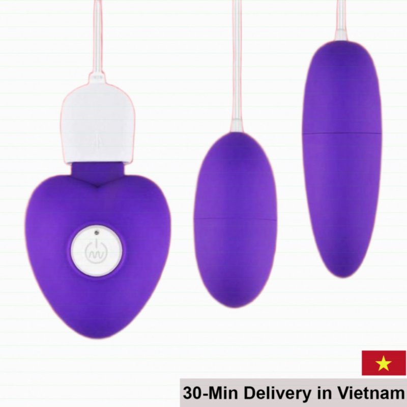 MizzZee Purple Double-Ended Love Egg Rechargeable Silicone 