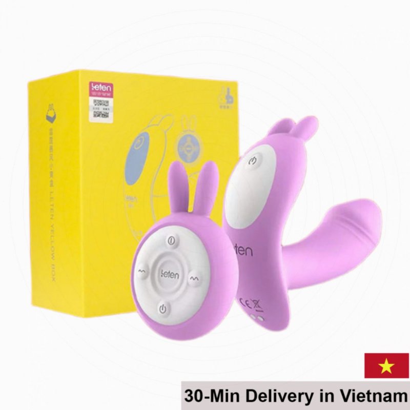 Leten Wearable Bunny Ear Panty Vibrator 10-Speed Heating 