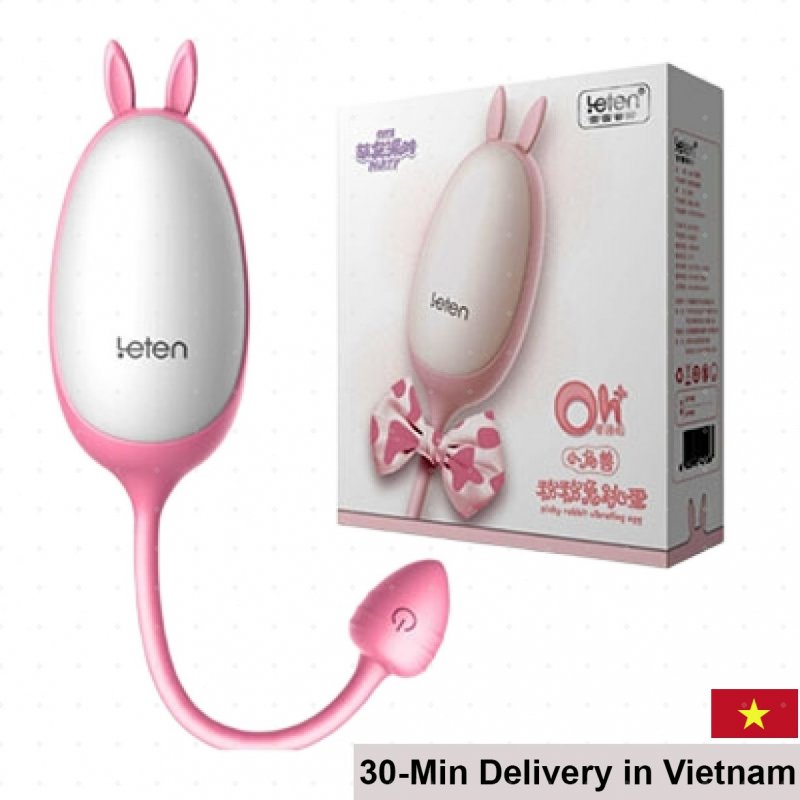 Leten Cute 7 Frequency Rabbit Ear Silicone Vibrating Egg 
