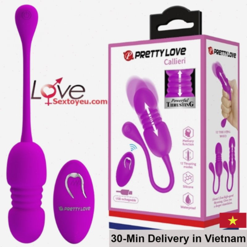 Prettylove Callieri Remote Control Thrusting Vibrator 