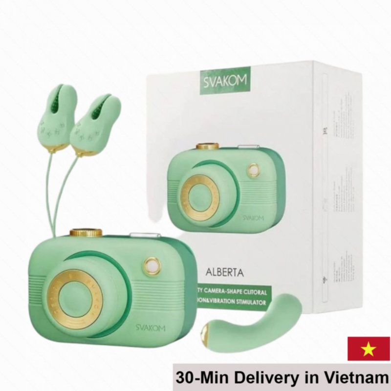 Svakom Alberta Nipple Clamps Sucking Vibrating Massager 