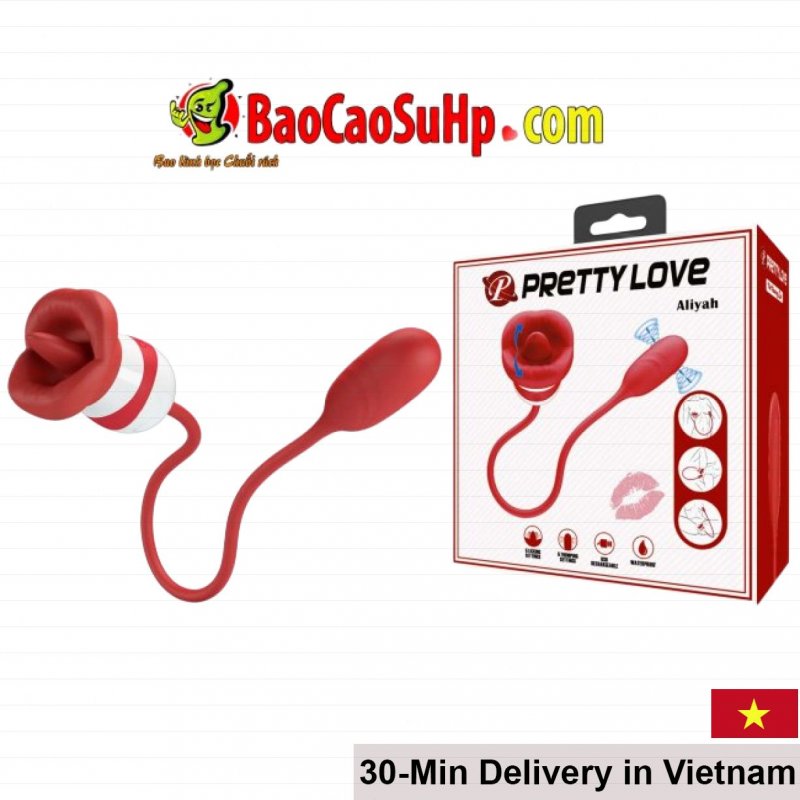 Pretty Love Bi-300078 Tongue Licking Thrusting Vibrator Egg 