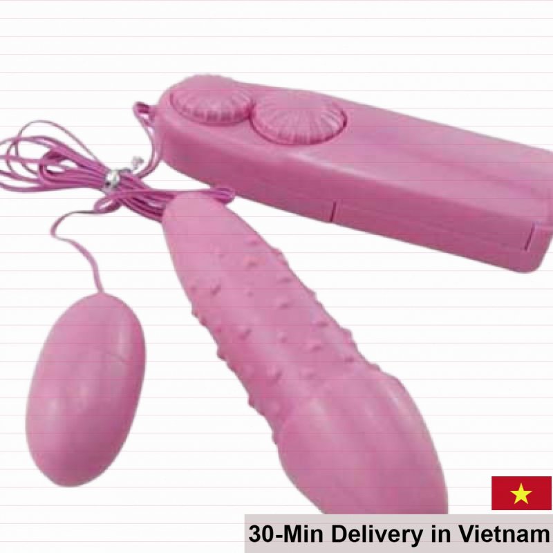 DC04C Dual Head Spiked Dildo Vibrator Intense Pleasure Sex Toy 