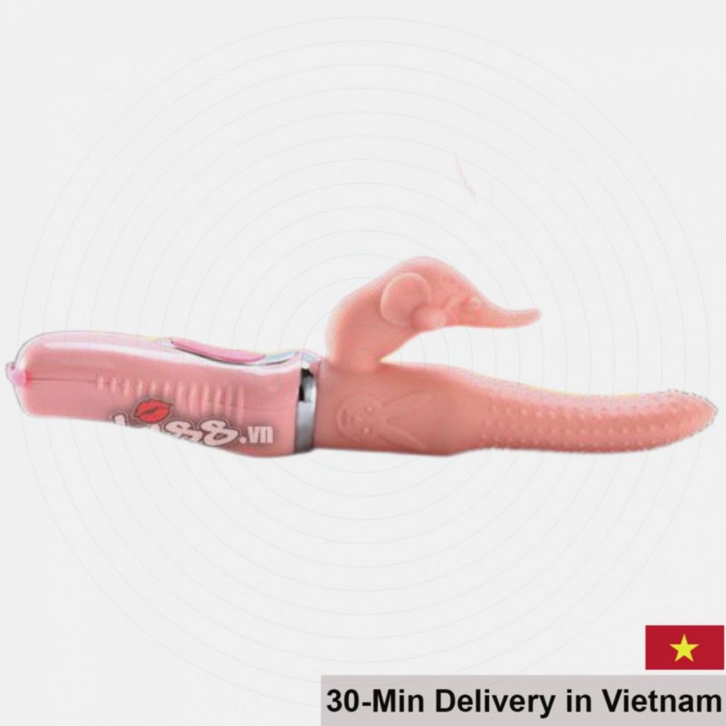 Elephant Heating Soft Spiked Vibrating Rotating Dildo 